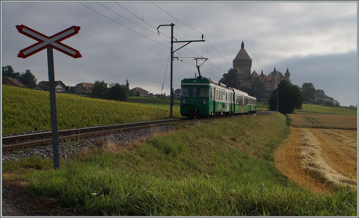 BAM Regionlazug beim Château de Vufflens.
3. Juli 2014