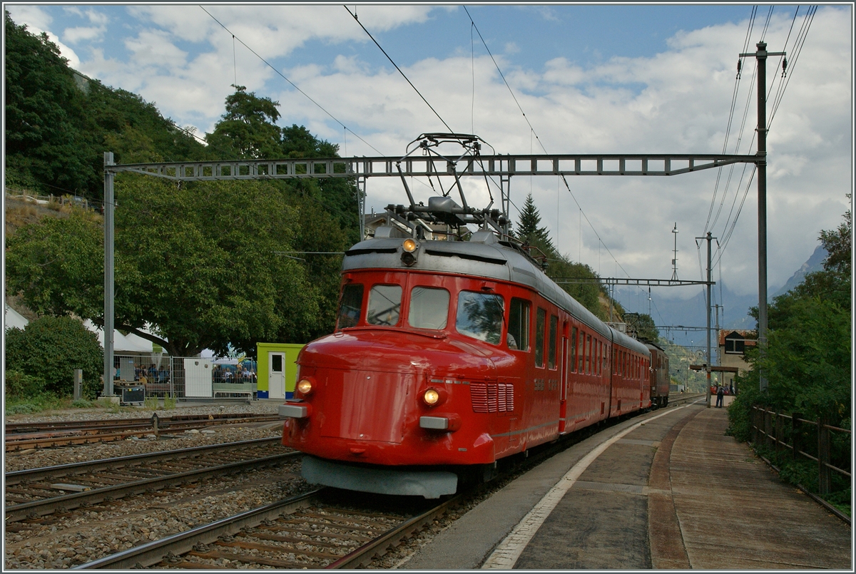 Der SBB RAe 4/8 1021  Churchill  zu Gast beim BLS S�drampenfest. 
(100 Jahre  BLS)
Ausserberg, den 7. Sept. 2013