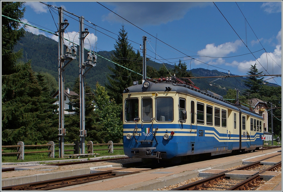 Der SSIF ABe 6/6 N° 34 Piemonte in Santa Maria Maggiore. 
5. August 2014 