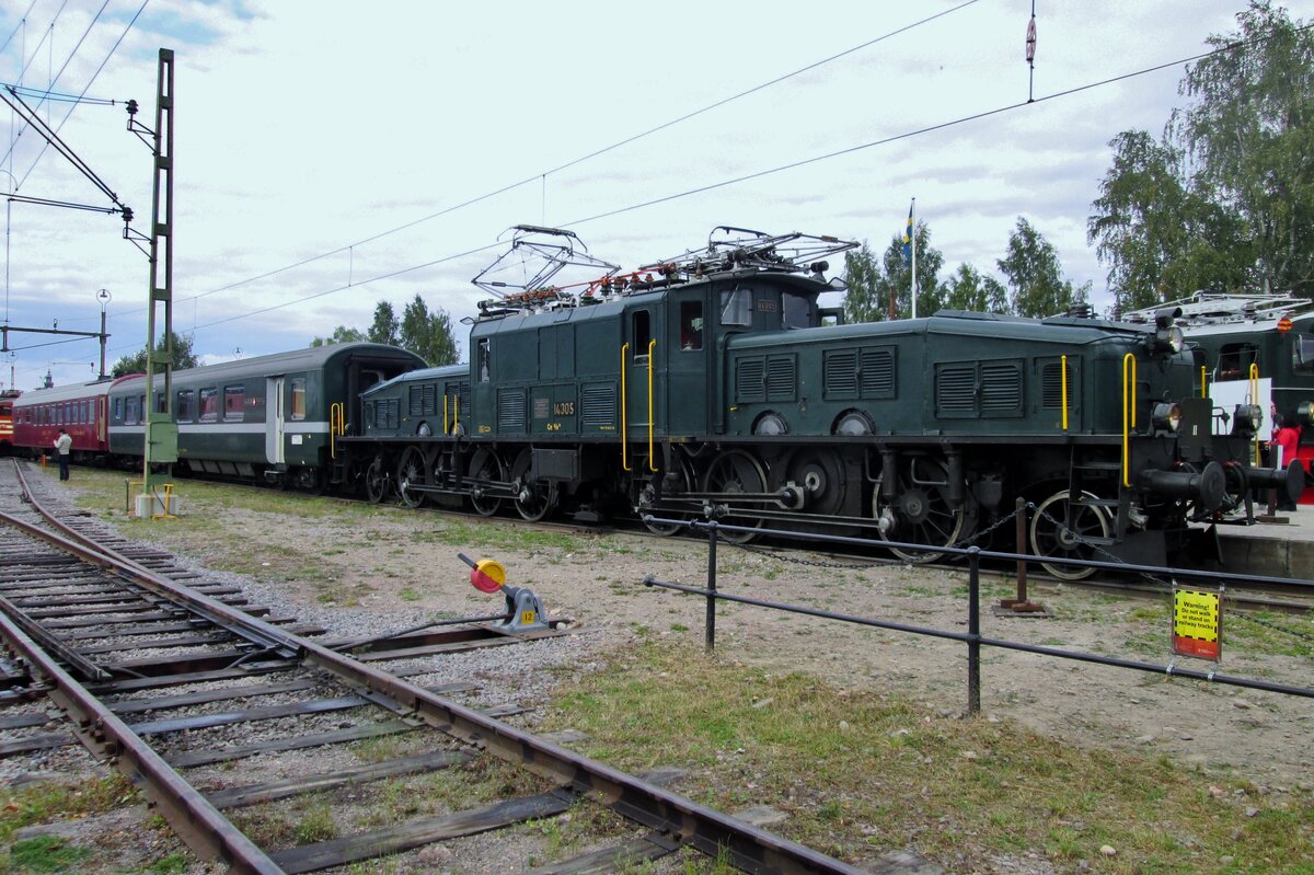 Helvetosuchus Borealensis (Nördlicher Schweizerkrokodil) heisst dieser Spezies: am 12 September 2015 steht 14305 als gast in dass Schwedischen Eisenbahnmuseum in Gävle während das Feierwochenende  100 Jahren Elektrotraktion auf die Schiene in Schweden'. Nach eine Woche Schweden bekam 14305 auf den Ruckfahrt nach Basel ein massiver Schaden und musste/durfte beinahe 2 Jahre ins Bw von Meiningen verbleiben.