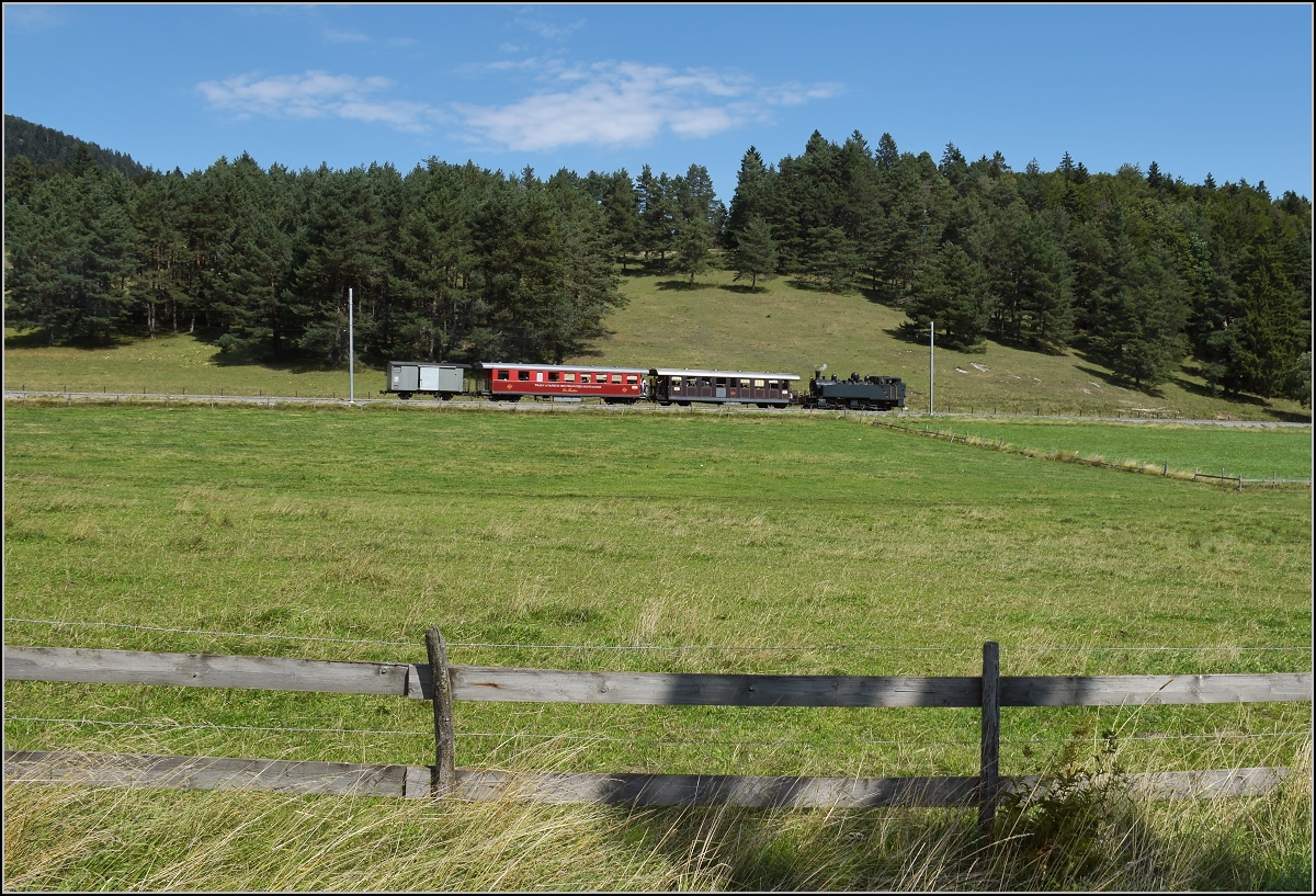 Mit der E 206 nach Tavannes. La Traction Sonderzug bei Orange. August 2019.