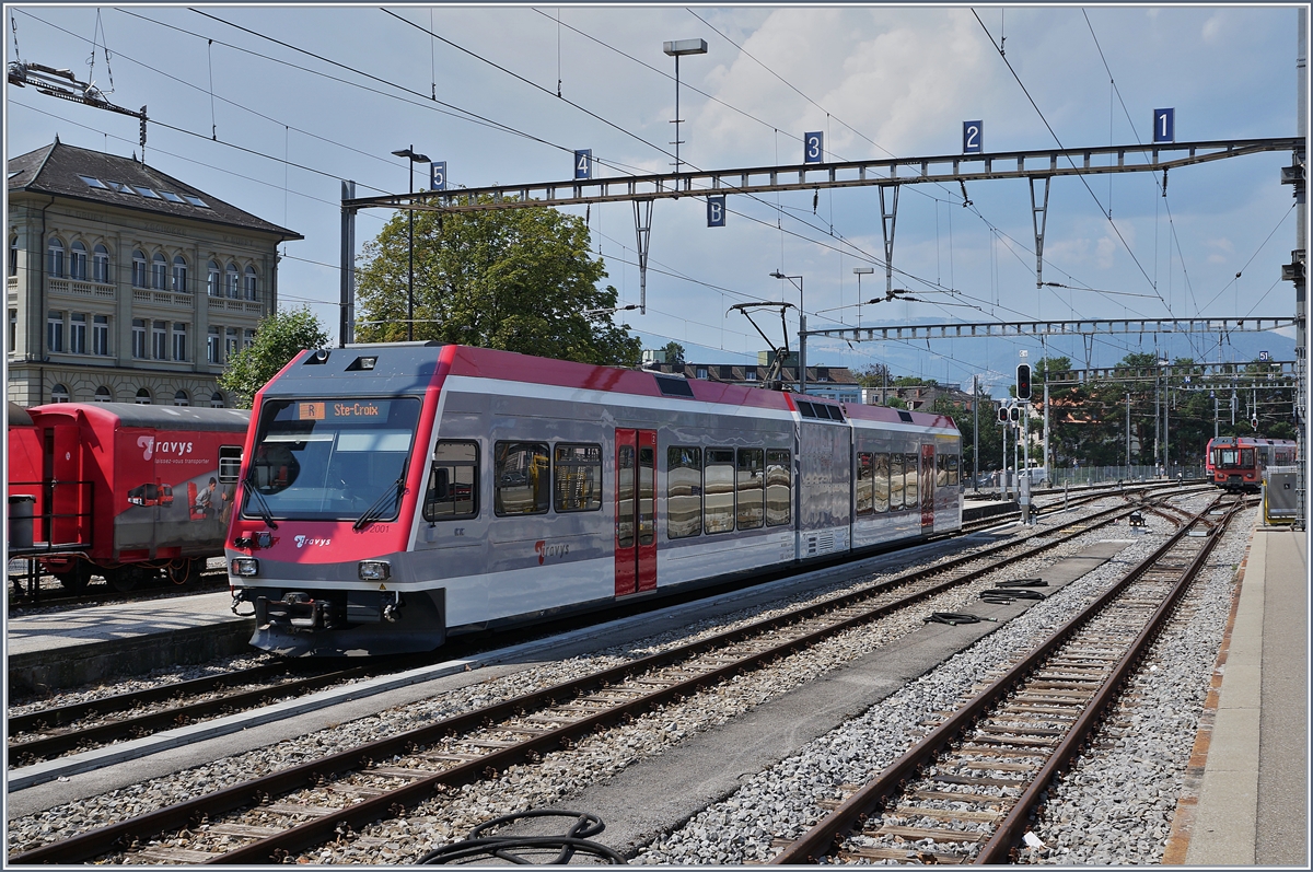 Nach einer kurzen Wendezeit verlässt der TRVAYS GTW ABe 2/6 Yverdon in Richtung Ste Croix. 

10. Aug. 2020