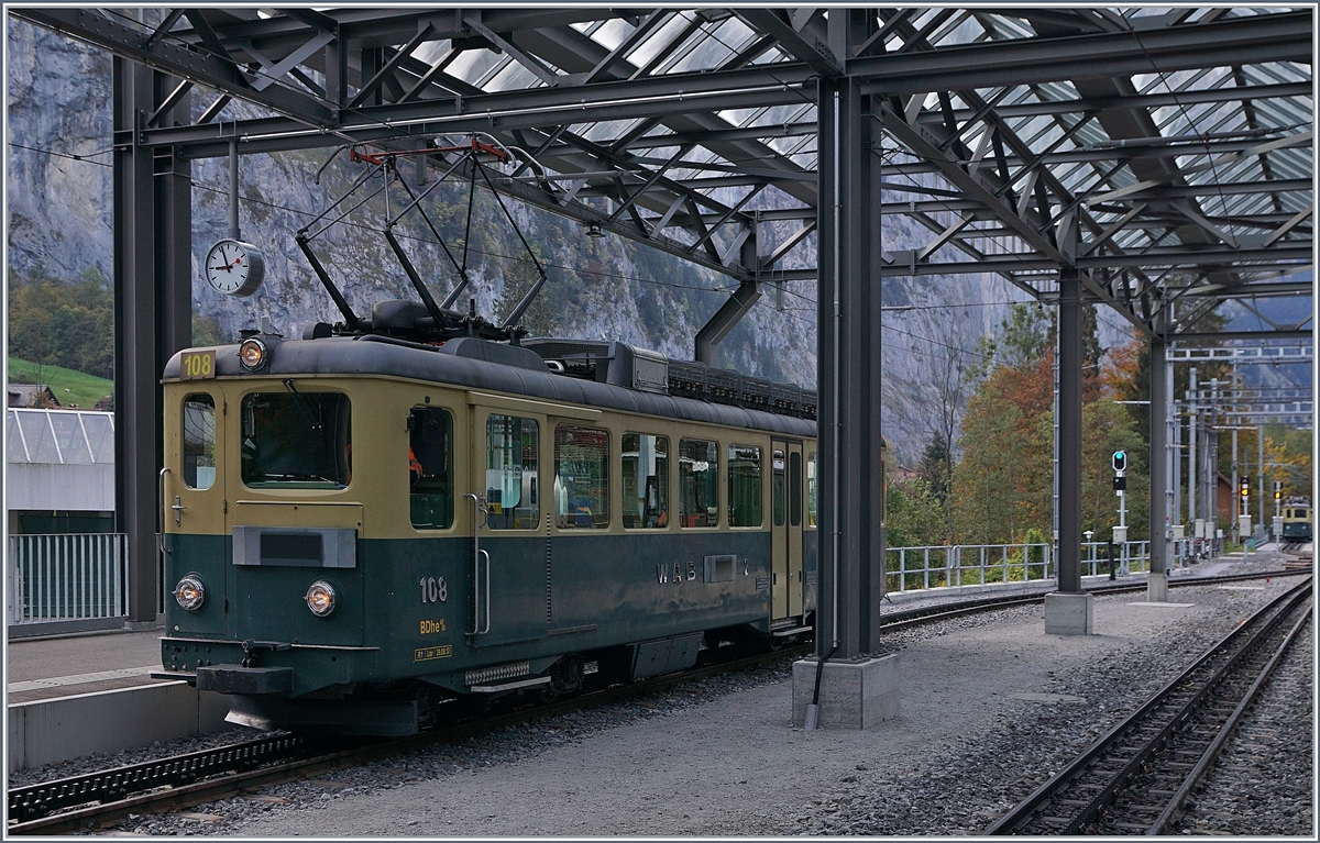 Noch ist der WAB BDeh 4/4 108 im Rangierdienst in Lauterbrunnen eingesetzt.
16. Okt. 2018