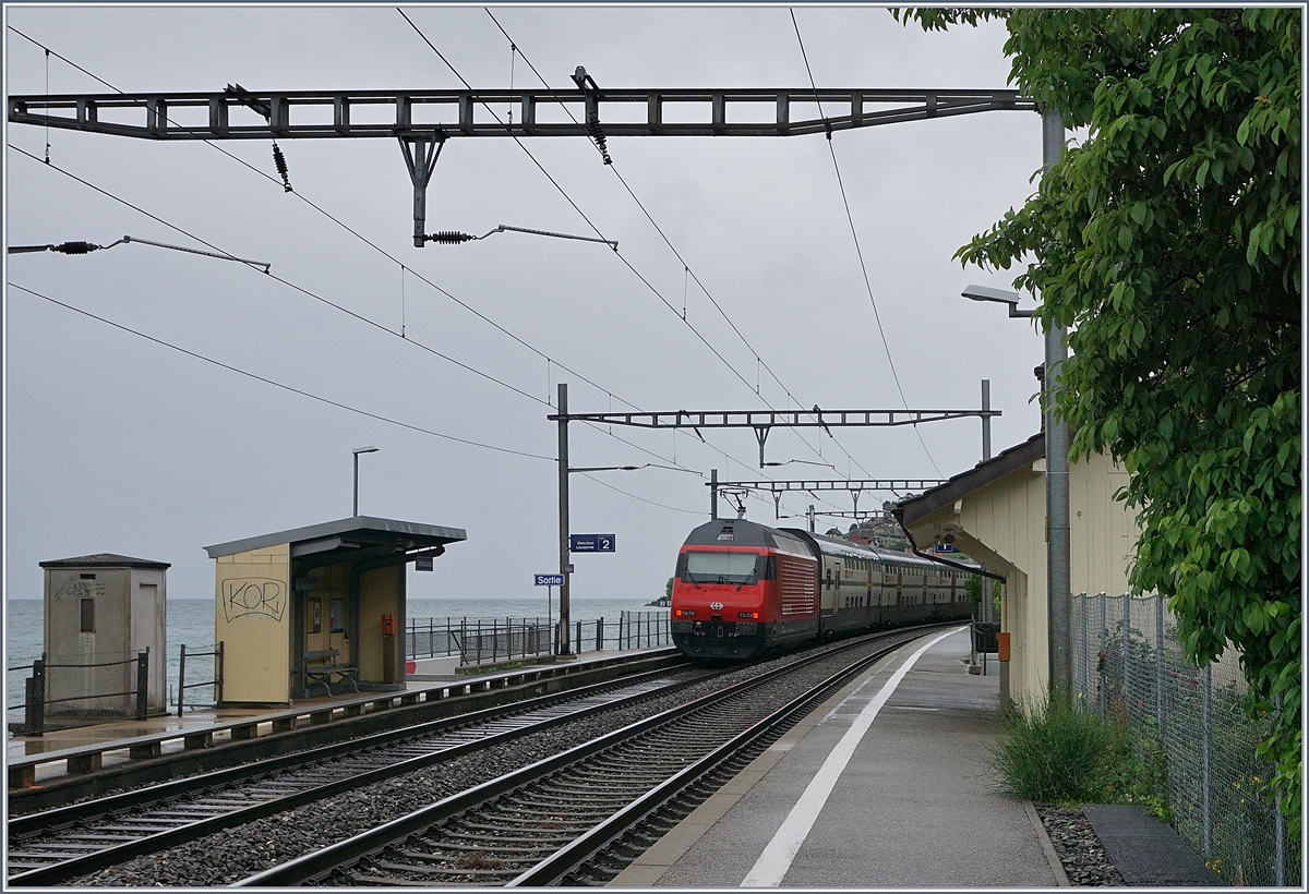 Seit heute, dem 11. Mai ist der Corona bedingt zurückgefahrene Fahrplan wieder auf das Normalniveau hochgefahren worden, wobei weiterhin Ausnahmen zu beachten sind. Folglich verkehren somit auch die IR90 wieder im Halbstundentakt, wobei einige wenige Züge mit IC2000 Komposition geführt werden, wie dies Bild des IR 90 1812, geschoben von einer SBB Re 460 in St-Saphorin zeigt.

11. Mai 2020