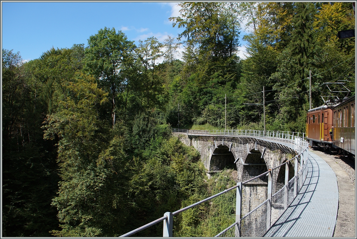 Unterwegs auf der Blonay - Chamby Mujseumsbahn.
13. Sept. 2014