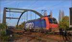 SBB Cargo Re 482 021-3 bei der Murgbrücke in Rastatt.
