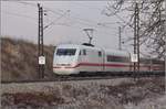 ICE 1  Basel  mit Triebkopf 401 073 auf dem Weg nach ebenda.