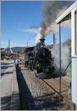 Die BFD HGe 3/4 N° 3 der Blonay-Chamby Bahn rangiert in Blonay.