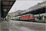 Der Grund der Fahrt nach Montreux an diesem doch sichtlich strak verregneten Tag: Der ZRT-Extrazug Frauenfeld - Montreux / Aigle.