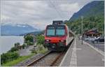 Seit einigen Jahren verkehren die Züge wieder im Stundentakt bis St-Gingolph, im Bild eine Region Alp RBDe 560 Pendelzug der auf die abfahrt nach Brig wartet.