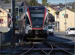 Seetalbahn, RABe 520 008-7 erreicht Seon.