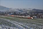 TGV-Lyria 4721 muss wegen Verspätung zur Strafe über den Bözberg.