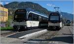 Das neuer Perron zwischen zwei CEV MVR GTW ABeh 2/4 in Blonay,  9.