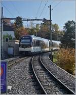 Der ABeh 2/6 7504 verläst Clies Richtung Blonay.