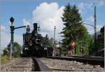 BLONAY-CHAMBY PINGSTFESTIVAL 2015: Die G 3/3 N° 5 bekommt in Chaulin Kohle, Wasser und beste Pflege.