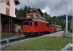 Gerne hätte ich den  Belle Epoque  Zug mit der Hem 2/2 11 bei Jaman fotografiert, doch bei der Fahrt Richtung Gipfel kam er mir schon in Caux entgegen, (also ein Stunde zu früh!), so dass