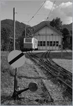 Der Bhe 2/4 207 im Depot von Glion.