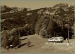 ASD BCFe 4/4 N� 1 und BDe 4/4 N� 2 zwischen Le S�pey und Les Planches auf der Fahrt nach Aigle.