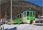 Der ASD Regionalzg 427 von Les Diablerets nach Aigle erreicht den kleinen Kopfbahnhof von Le Sépey.
