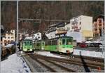 Ex BLT Bt (mit ASD BDe 4/4) in Le Sépey auf dem Weg nach Aigle und Les Diablerets.