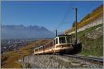 Nach der Fahrt durch die Altstadt von Ailge und der Spitkehr in  Aigle Dépôt  geht es stiel berwärts Richtung Leysin.
