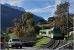 Sieben Gipfel haben die Dents de Midi und sieben GTW Bhe 2/4 hat die TPC gekauft und so jedem Triebwagen einen Namen eines Gipfels der Dent de Midi gegeben: hier erreicht der Bhe 2/6  544  L'Eperon 