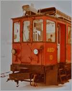 Detailbild der Front des ABDe 4/4 N� 10 in La Cure.