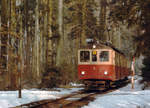 ASm/OJB/SNB: BDe 4/4 5 + C2 23 bei Langenthal im M�rz 1984.