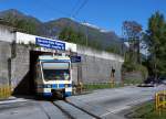SSIF/FART: Regionalzug mit dem SSIF ABe 4/6 62 bei der Einfahrt in den unterirdischen Bahnhof Domodossola am 2.