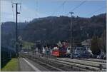 Von Walzenhausen kommend erreicht der AB RhW BDe 1/2 N° 1  Liseli  sein Ziel Rheineck.