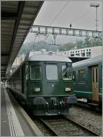 Der MThB ABDe 4/4 12 mit BDt 205 auf einer Sonderfahrt in Locarno.