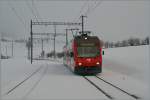 Der CJ GTW Be 2/6 634 ist bei La Cibourg Richtung La Chaux de Fonds unterwegs.