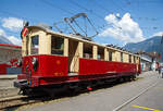 Der wunderschöne ehemalige Martigny-Châtelard-Bahn (MC) Triebwagen ABDeh 4/4 32  le tracteur  ( der Traktor ) vom Verein Train Nostalgique du Trient, ex MC BCFe 4/4, ex SBB CFeh 4/4