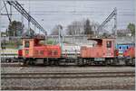 Zwei von drei BAM MBC Rangierloks in Morges: Rechts die Te 2/2 III 147 und links die Tem III 329 (97 85 1 220 329-7), welche ein Neuzugang zu sein scheint.

4. M�rz 2024